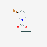(S)-3-Bromo-piperidine-1-carboxylic acid tert-butyl ester结构式