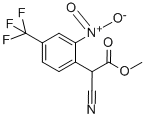 2-氰基-2-[2-硝基-4-(三氟甲基)苯基]乙酸甲酯结构式