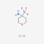 Structure of 4-TRIFLUOROMETHYL)OXAN-4-AMINE HYDROCHLORIDE, 95%