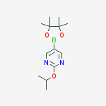 Structure of 2-propan-2-yloxy-5-(4,4,5,5-tetramethyl-1,3,2-dioxaborolan-2-yl)pyrimidine