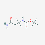 tert-Butyl (4-amino-2-methyl-4-oxobutan-2-yl)carbamate结构式