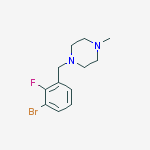 Structure of 1-Bromo-2-fluoro-3-(4-methylpiperazinomethyl)benzene