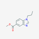 Structure of METHYL 1-PROPYLBENZOIMIDAZOLE-5-CARBOXYLATE