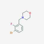 1-Bromo-2-fluoro-3-(morpholinomethyl)benzene结构式