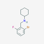 N-[(2-Bromo-6-fluorophenyl)methyl]cyclohexanamine结构式