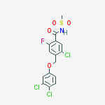Structure of 5-chloro-4-[(3,4-dichlorophenoxy)Methyl]-2-fluoro-N-(Methylsulfonyl)benzaMide