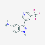 Structure of 3-(5-(Trifluoromethyl)pyridin-3-yl)-1H-indazol-5-amine