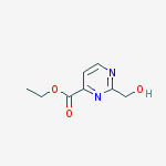 Ethyl 2-(hydroxymethyl)pyrimidine-4-carboxylate结构式