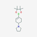 1-(4-(4,4,5,5-Tetramethyl-1,3,2-dioxaborolan-2-yl)cyclohex-3-en-1-yl)pyrrolidine结构式