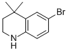 Structure of 6-bromo-1,2,3,4-tetrahydro-4,4-dimethylquinoline hydrochloride