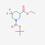 Structure of 1-tert-Butyl 3-ethyl 5,5-difluoropiperidine-1,3-dicarboxylate