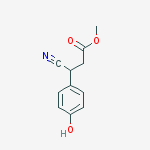Structure of METHYL 3-CYANO-3-(4-HYDROXYPHENYL)PROPANOATE