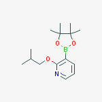 2-Isobutoxy-3-(4,4,5,5-tetramethyl-1,3,2-dioxaborolan-2-yl)pyridine结构式