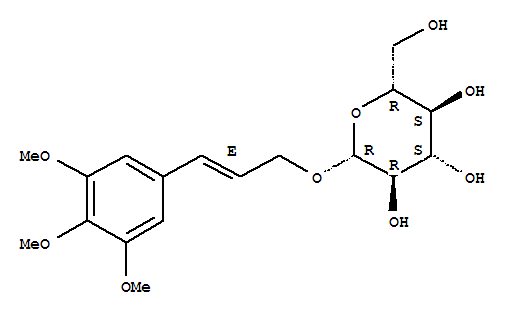 Structure of (E)-3-(3,4,5-Trimethoxyphenyl)-2-propenyl β-D-glucopyranoside