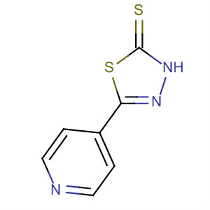 Structure of 1,3,4-Thiadiazole-2(3H)-thione, 5-(4-pyridinyl)-