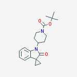 Structure of 1-Piperidinecarboxylic acid, 4-(2'-oxospiro[cyclopropane-1,3'-[3H]indol]-1'(2'H)-yl)-, 1,1-diMethylethyl ester