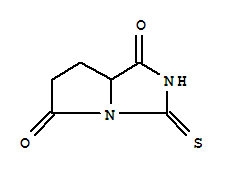 Structure of 1H-Pyrrolo[1,2-c]imidazole-1,5(6H)-dione,tetrahydro-3-thioxo-