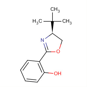 Structure of Phenol, 2-[4-(1,1-dimethylethyl)-4,5-dihydro-2-oxazolyl]-, (S)-