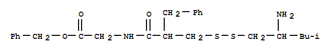 Structure of N-[2-[[(2-amino-4-methylpentyl)dithio]methyl]-1-oxo-3-phenylpropyl]-, phenylmethyl ester