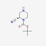 Structure of (S)-tert-Butyl 2-cyanopiperazine-1-carboxylate