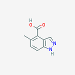 Structure of Butanoic acid, 4-[(1H-indazol-5-ylcarbonyl)amino]-