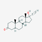 (5alpha,17xi)-17-hydroxypregn-20-yn-3-one结构式