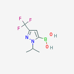 [1-Isopropyl-3-(trifluoromethyl)-1H-pyrazol-5-yl]boronic acid结构式