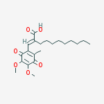 (2E)-2-[(4,5-dimethoxy-2-methyl-3,6-dioxocyclohexa-1,4-dien-1-yl)methylidene]undecanoic acid结构式