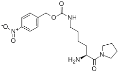 H-Lys(4-nitro-Z)-pyrrolidide . HCl结构式