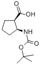 Structure of CIS-2-(TERT-BUTOXYCARBONYLAMINO)-1-CYCLOPENTANECARBOXYLIC ACID, 98
