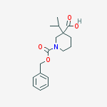 Structure of 1-Cbz-3-isopropylpiperidine-3-carboxylic Acid