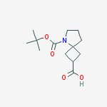5-(TERT-BUTOXYCARBONYL)-5-AZASPIRO[3.4]OCTANE-2-CARBOXYLIC ACID结构式