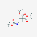 Structure of Dipropan-2-yl 3-[(2-methylpropan-2-yl)oxycarbonylamino]cyclobutane-1,1-dicarboxylate