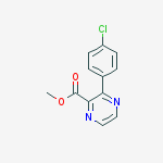 Structure of 3-(4-chlorophenyl)-2-Pyrazinecarboxylic acid methyl ester