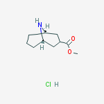Methyl (1s,5r)-9-azabicyclo[3.3.1]nonane-3-carboxylate;hydrochloride结构式