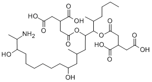 Structure of 2-[[(5R,6R,7S,9S,11R,18R,19S)-19-amino-6-(3,4-dicarboxybutanoyloxy)-11 ,18-dihydroxy-5,9-dimethyl-icosan-7-yl]oxycarbonylmethyl]butanedioic a cid