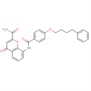 Structure of 4H-1-Benzopyran-2-carboxamide,4-oxo-8-[[4-(4-phenylbutoxy)benzoyl]amino]-