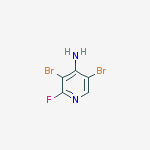 3,5-dibromo-2-fluoropyridin-4-amine结构式
