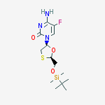 Structure of 4-Amino-1-((2R,5S)-2-((tert-butyldimethylsilyloxy)methyl)-1,3-oxathiolan-5-yl)-5-fluoropyrimidin-2(1H)-one