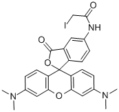 5(6)-IODOACETAMIDOTETRAMETHYLRHODAMINE结构式