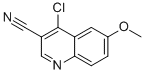 4-氯-6-甲氧基喹啉-3-甲腈结构式