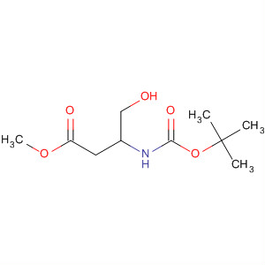 Structure of Butanoic acid, 3-[[(1,1-dimethylethoxy)carbonyl]amino]-4-hydroxy-,methyl ester, (3S)-