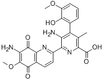 Structure of 10-desmethoxystreptonigrin
