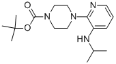 Structure of 1-((1,1-DIMETHYLETHOXY)CARBONYL)-4-(3-((1-METHYLETHYL)AMINO)-2-PYRIDYL)PIPERAZINE