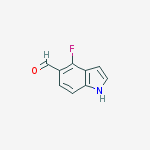 1H-Indole-7-carboxaldehyde, 4-fluoro-结构式