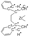 Structure of rac-Ethylenebis(1-indenyl)dimethylzirconium
