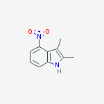 Structure of 1H-Indole, 2,3-dimethyl-4-nitro-