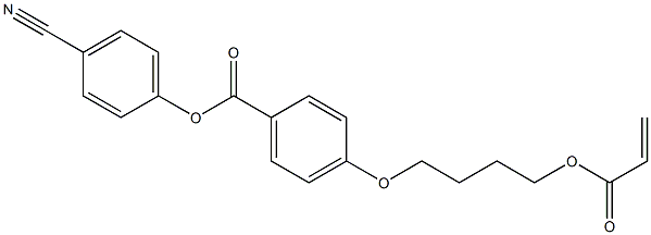 4-[4-[(1-oxo-2-propen-1-yl)oxy]butoxy]-Benzoic acid, 4-cyanophenyl ester结构式