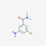 3-Amino-5-bromo-N,N-dimethylbenzamide结构式