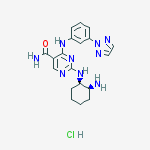 Structure of 2-{[(1R,2R)-2-Aminocyclohexyl]amino}-4-{[3-(2H-1,2,3-triazol-2-yl )phenyl]amino}-5-pyrimidinecarboxamide hydrochloride (1:1)
